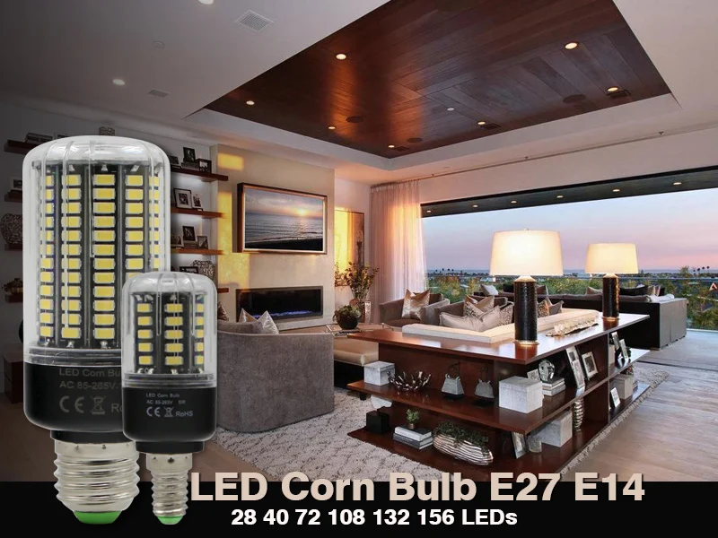 E14 Светодиодный светильник-Кукуруза E27 220 В светодиодный светильник-кукуруза 110