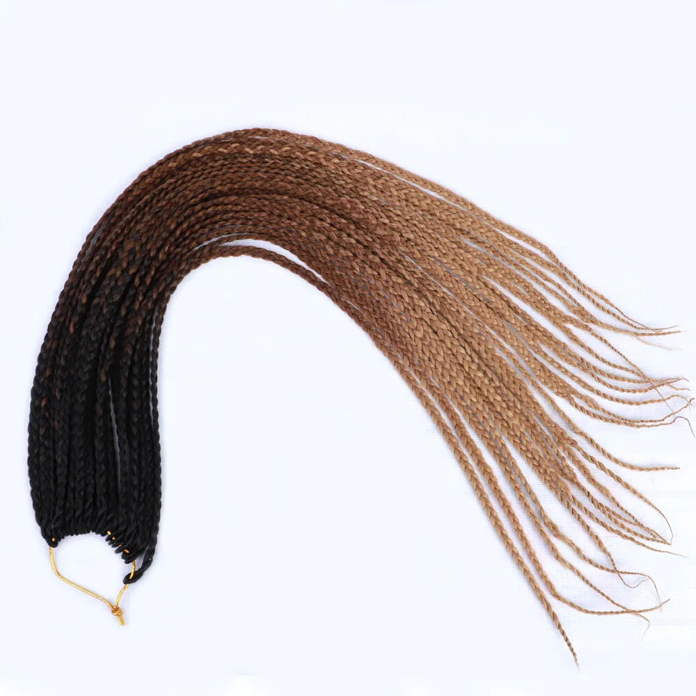 Цветные косы 22 дюйма Омбре синтетические удлинение волос корня радужные волосы