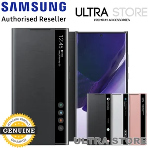 official genuine samsung galaxy note 20 note 20 ultra 5g clear s view flip cover smart mirror wallet protection leather case free global shipping