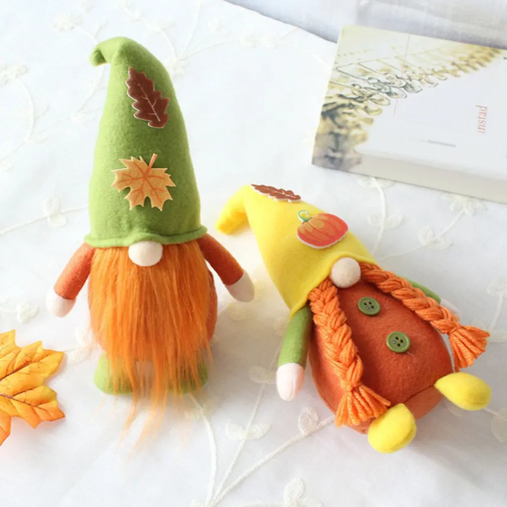 

Thanksgiving Christmas Autumn Color Doll Creative Dwarf Faceless Doll Decoration Harvest Festival Gift