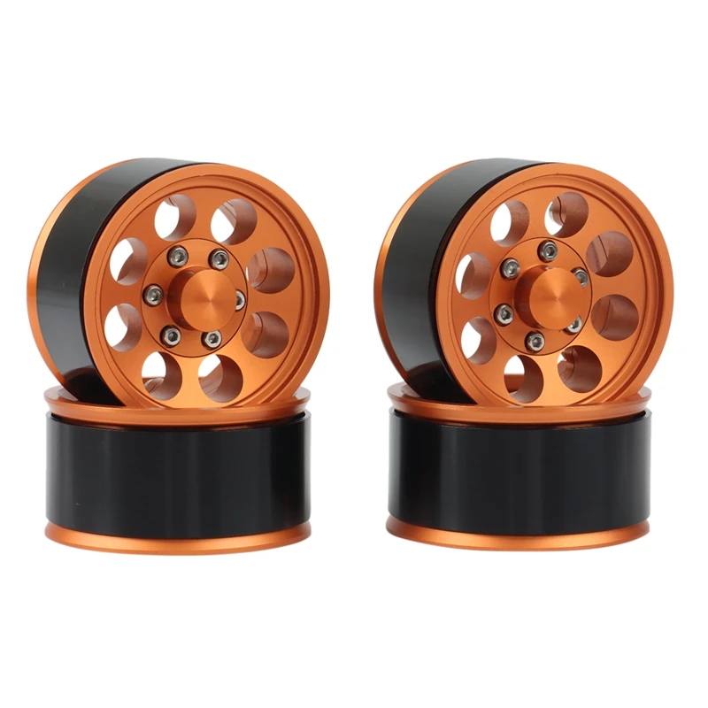 

4PCS 1.55 Metal Beadlock Wheel Rims Hub for 1/10 RC Crawler Car RC4WD D90 TF2 Tamiya CC01 LC70 LC80 MST JIMNY
