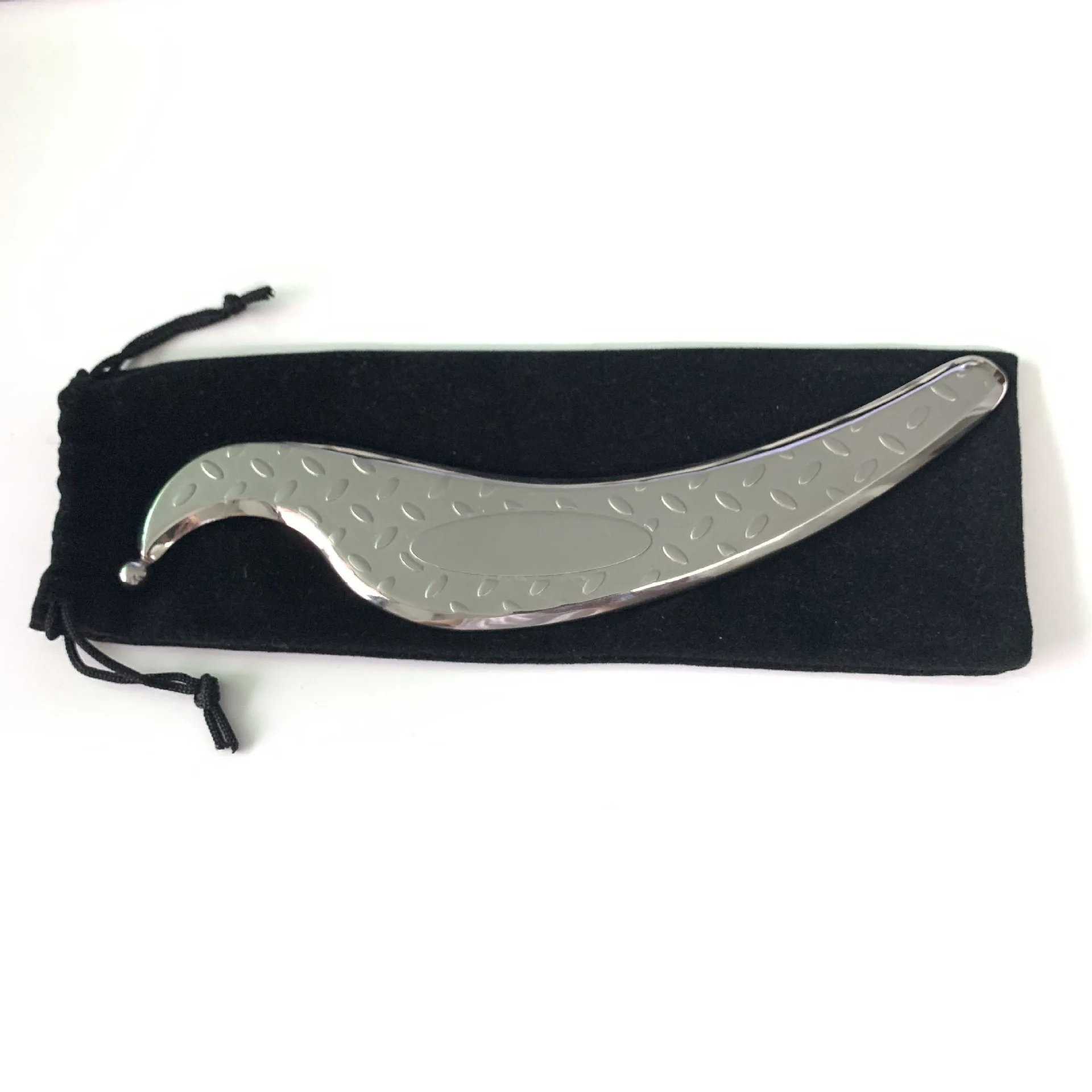 

Stainless Steel Guasha Massage Tools Long Style Scraper Board Anti Cellulite Gua Sha With Package Relieve Fatigue Health Care