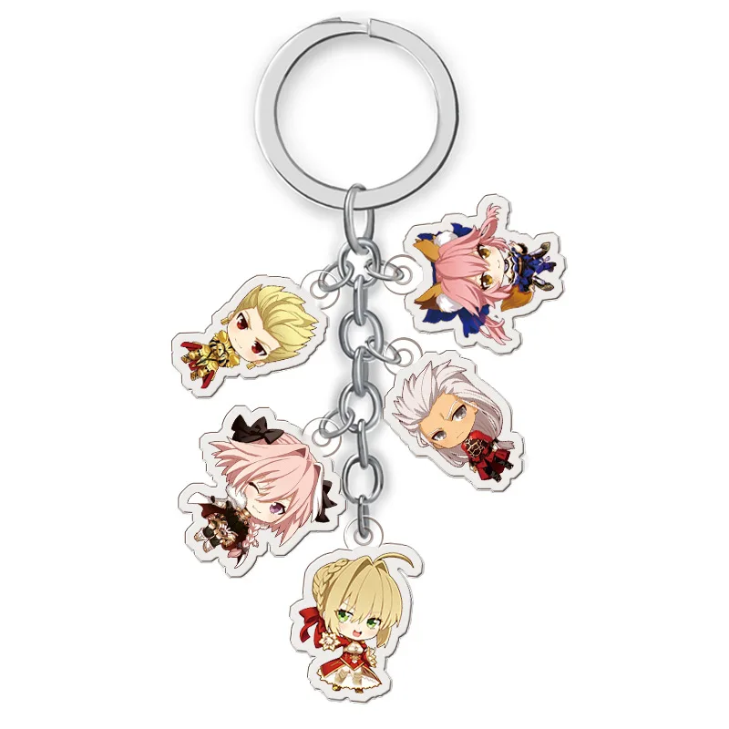 5 шт./компл. аниме Fate/Grand Order FGO Saber Tamamo no Mae симпатичная акриловая фигурка брелок