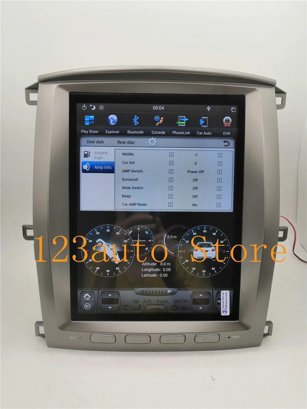 12,1 ''PX6 CARPLAY Tesla стиль Android 8,1 автомобильный DVD gps навигационный плеер для TOYOTA LAND CRUISER LC100 lexus LX470 2002-2007