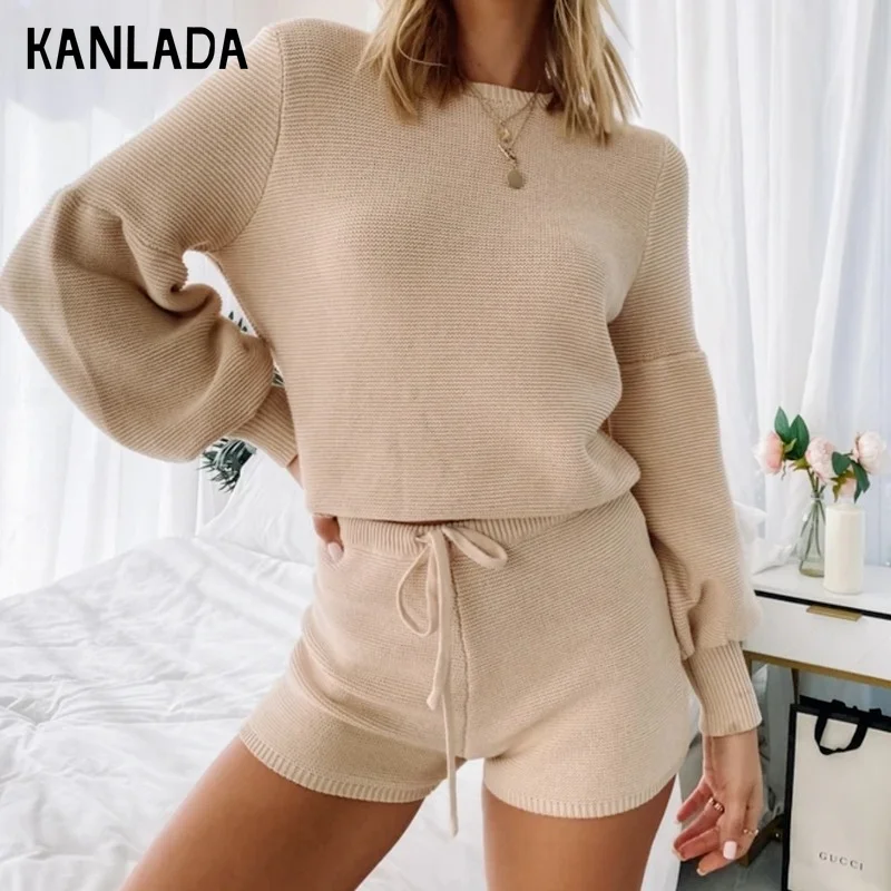 

Dresses for Women 2021 Women Clothes Korean Fashion Sells New Summer Fashion Girls' Style Macaroon Color Sweater Set Pull Femme