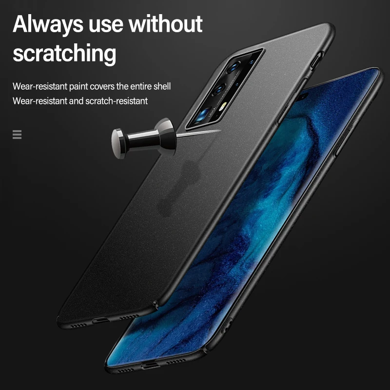 ultra thin magnetic hard matte pc phone case for huawei p40 p30 p20 pro lite mate 40 30 20 honor frosted protection cover coque free global shipping