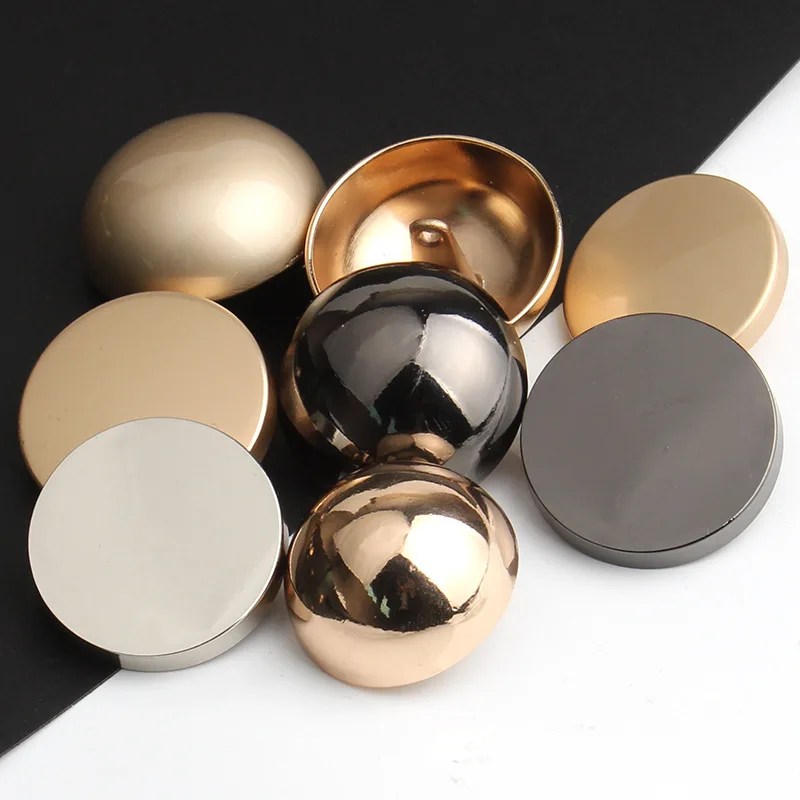 

100pcs Metal Buttons Hand-sewn Mushroom Buckles Coat Decoration Accessories Matte Highlight Buttons Wholesale