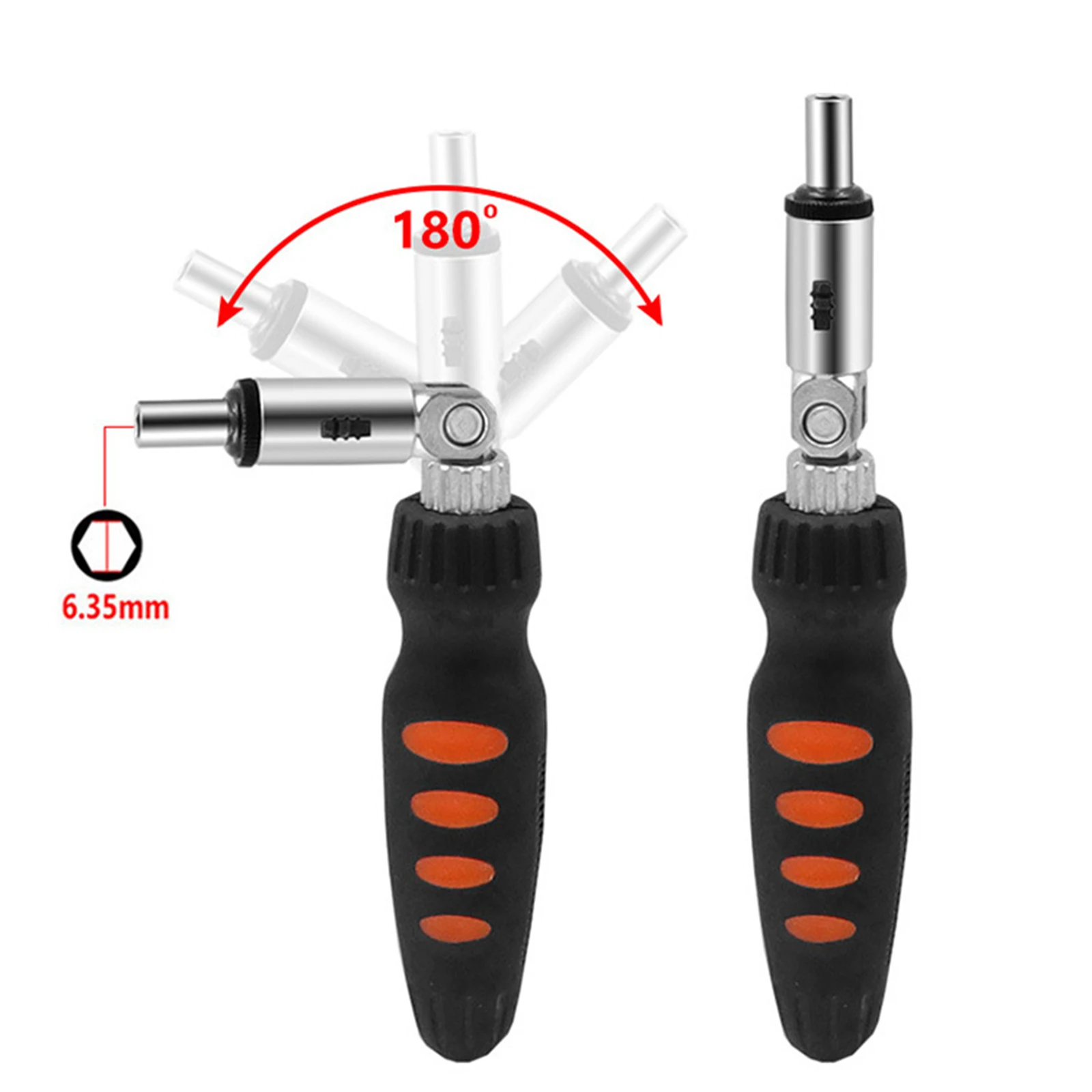 

Multi-Functional Multifunction Ratchet Screwdriver Holder Ratchet Screwdriver 1/4 Hex Interface Precision Bit Driver Magnetic Ho