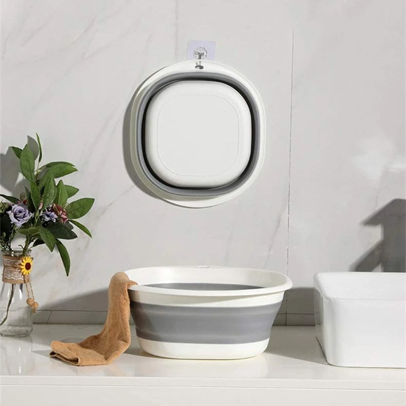 

Plastic Folding Basins Portable Wash Basins Folding Kitchen Bathroom Laundry Tub Accessories Travel Folding Wash Basin