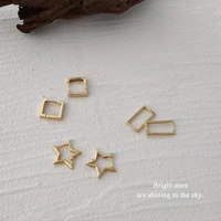 14k real gold square five pointed star earrings earrings for women womens jewelry gift to girlfriend earrings wholesale