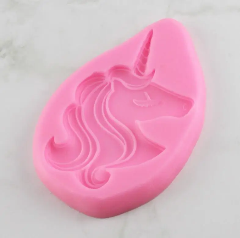 В форме единорога Фондант для форм кекса торт 3D Еда Класс силиконовая форма