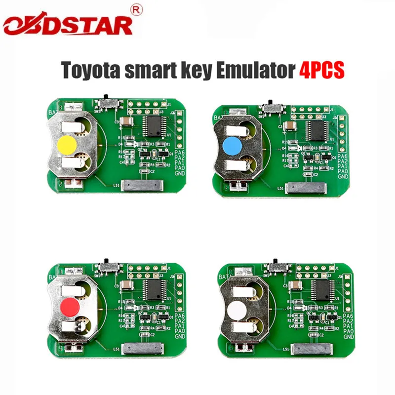 OBDSTAR 4 шт. смарт симулятор ключей для Toyota работает с X300PRO4/X300DP/X300DP PLUS|Электрические