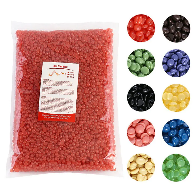 

1000g Hard Wax Beans Solid Hair Remover No Strip Depilatory Hot Film Wax Bead Hair Removal for Full Body Bikini Face Leg Eyebrow