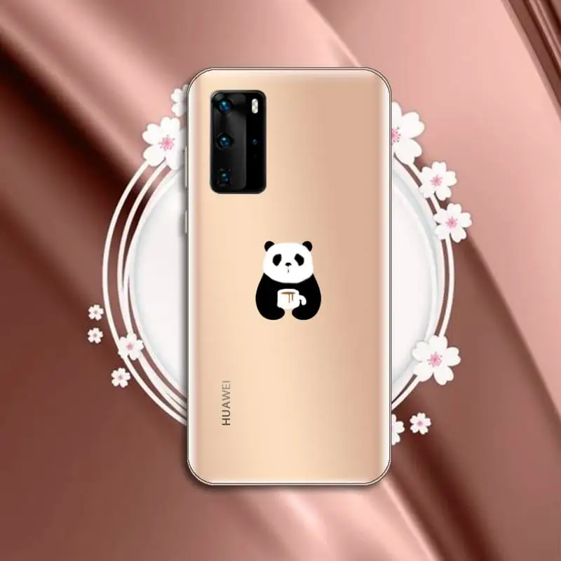 

Panda Cat cute design pattern high quality Phone Case shell Transparent for Huawei P honor 8 10i 20 30 40 smart 2019