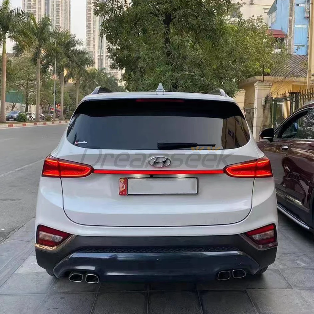 

LED Rear Trunk Brake Light for Hyundai Santa Fe / IX45 2019 2020 2021 Tail Lamp Dynamic Sequential Turn Signal Smoke / Red Lens