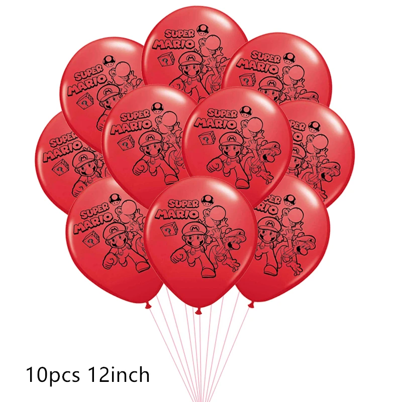 10pcs Новые воздушные шары Super Mario Bros, фильм, игра, мультфильм, шары, Луиджи, Марио, майлар, герой, тема, вечерние украшения на день рождения, детский подарок, игрушка для мальчика - Цвет: 10pcs