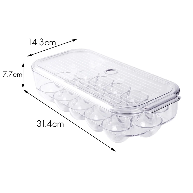 

Promotion! 16-Grid Eggs Storage Box Refrigerator Eggs Holder Plastic Eggs Fresh Box Stackable Food Storage Box Kitchen Tool,2 Pa