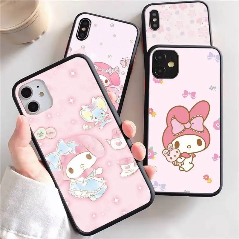 

Cute Cartoon my melodys Phone Case For iphone 13 12 11 xr xs x 7 8 pro max Plain Soft TPU Silicone Clear Case Cover