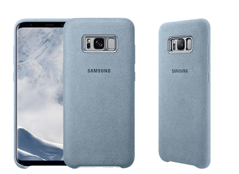 Для samsung Galaxy S8/S8 Plus замшевый кожаный чехол против отпечатков пальцев защитный чехол для samsung S8 роскошный - Цвет: Grey
