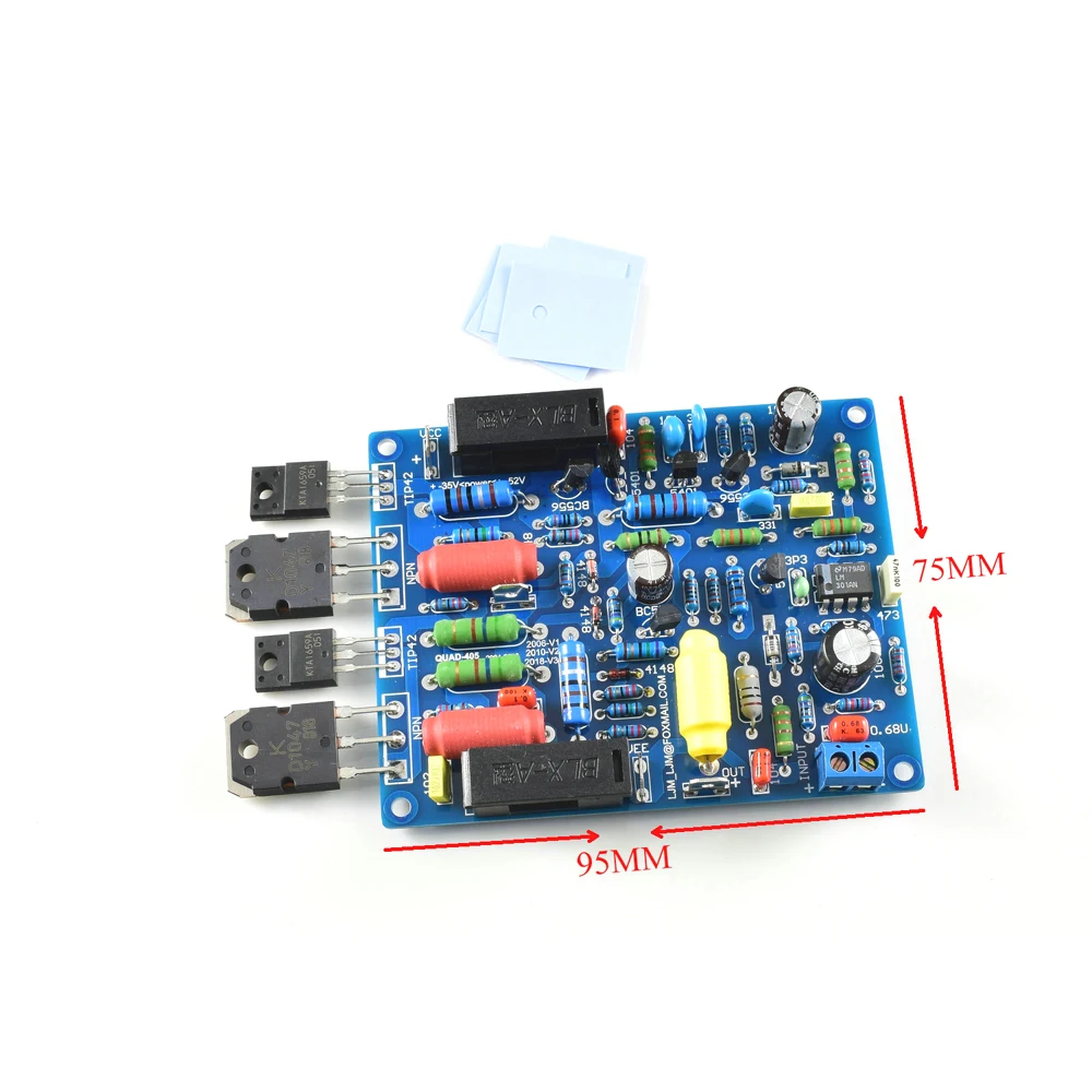 2 шт 2 канала QUAD405 100 Вт+ 100 Вт аудио усилитель мощности доска DIY KIT собранная доска