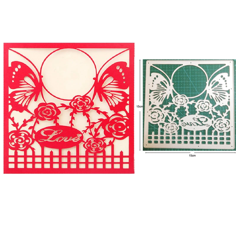

Metal Cutting Dies Cut Mold Butterfly Flower Frame Christmas Decoration Scrapbook Paper Craft Knife Mould Blade Punch Stencils