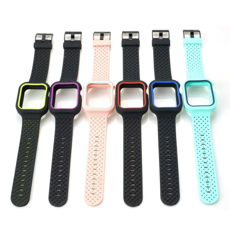 Плетеный чехол и ремешок для apple watch band 44 мм 40 iwatch series 6 se 5 4 3 2 браслет наручных