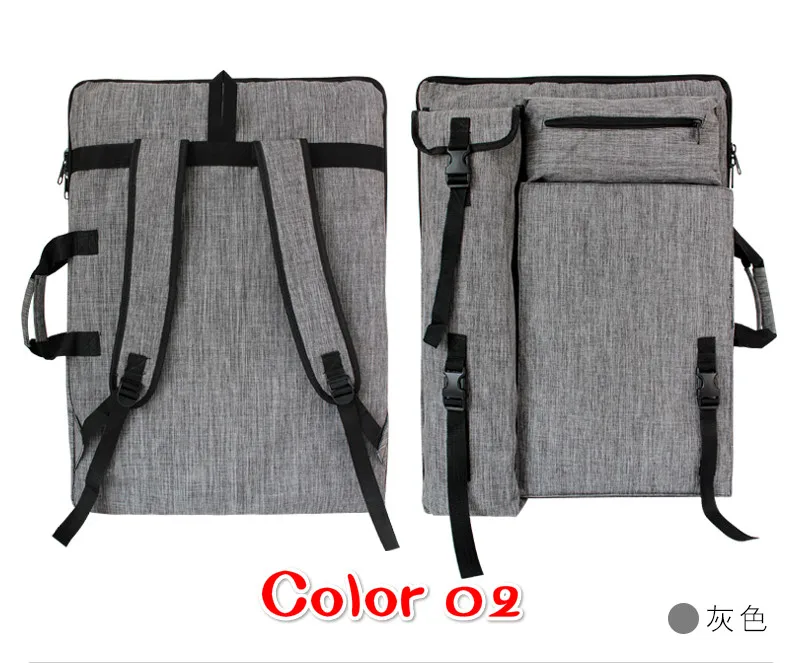 Одноцветная портативная 4K многофункциональная сумка для рисования эскизная