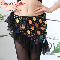 womens oriental dance costumes beginners fringe waist skirt sexy lower skirt training clothes hip scarf