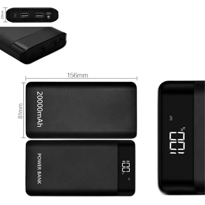 Универсальный 5 в 2 А 3 USB порта Внешний Аккумулятор Чехол Набор DIY 8X 18650 зарядное