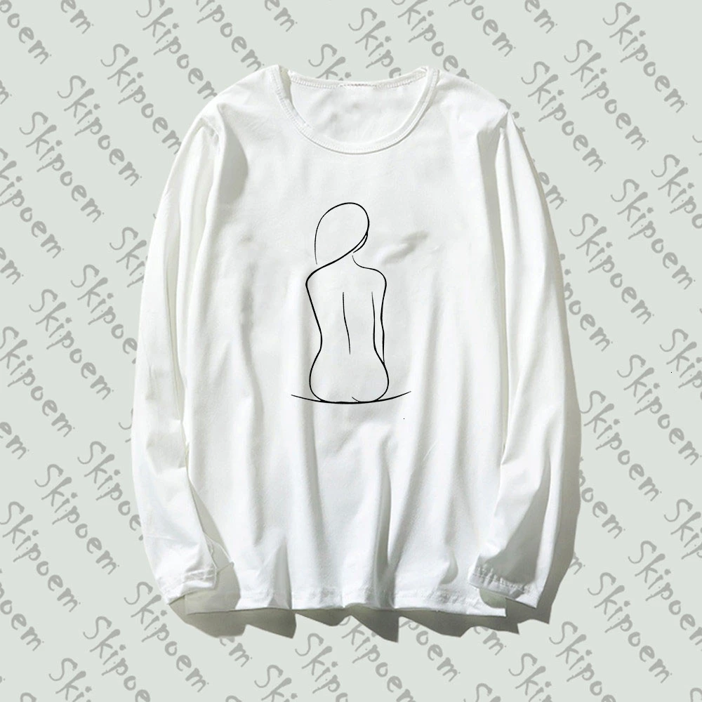 Абстрактный Женский рисунок минималистичный арт женская футболка Эстетическая