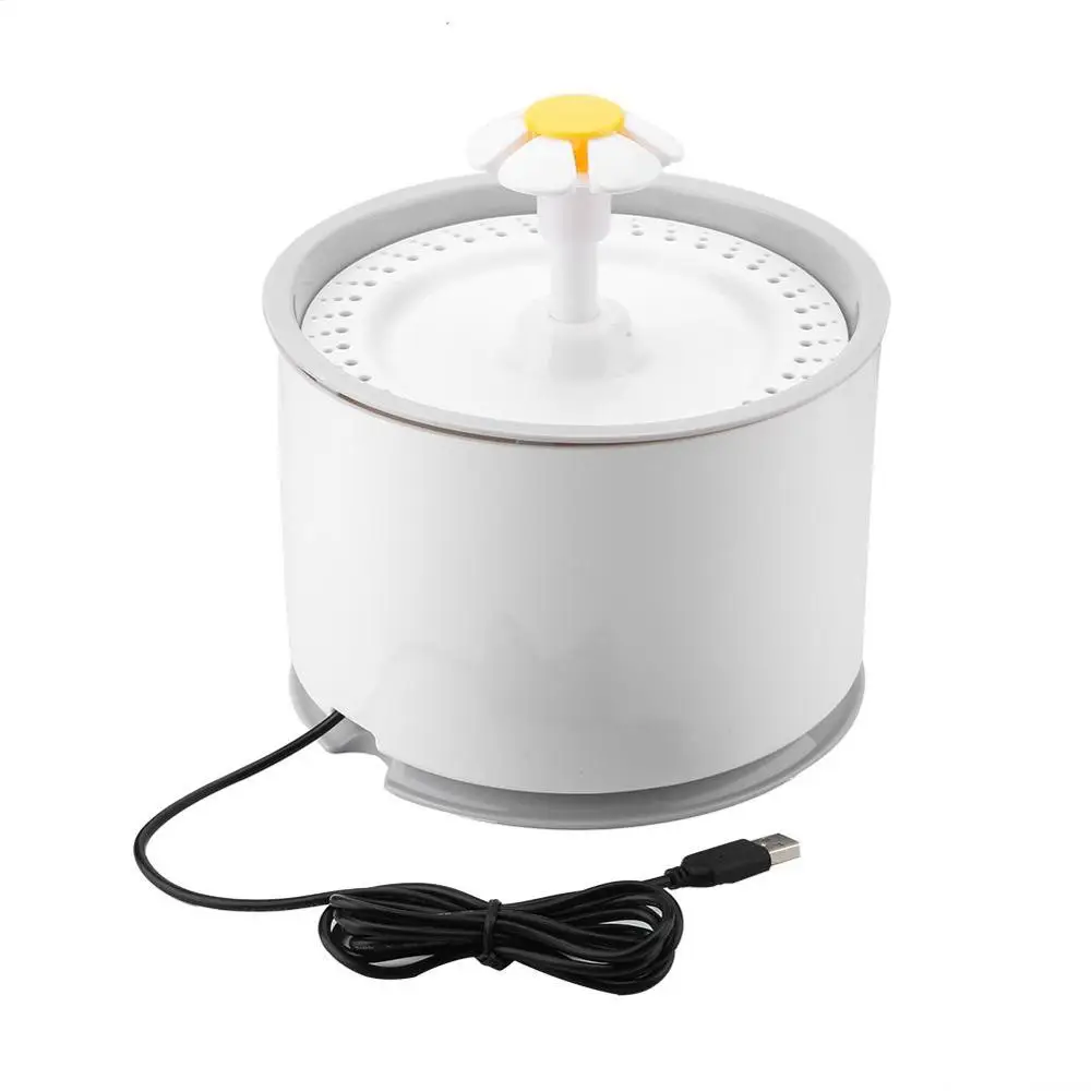 2.4L Automatic Pet Cat Water Fountain with LED Electric USB Dog Cat Pet Mute Drinker Feeder Bowl Pet Drinking Fountain Dispenser