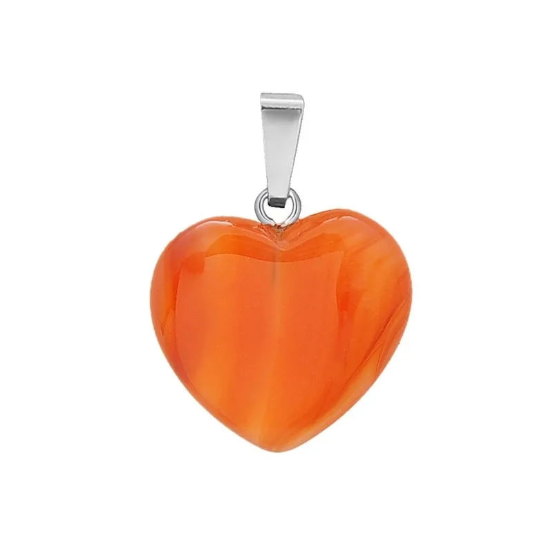 Ожерелье из натурального камня в форме сердца с кристаллами женское модное