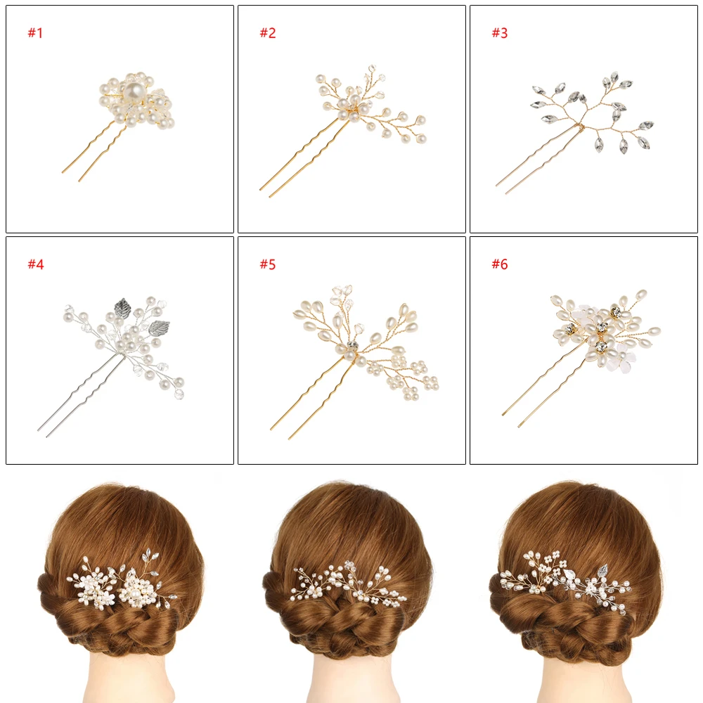 1 шт. жемчужная заколка для волос выпускного вечера Роскошные хрустальные