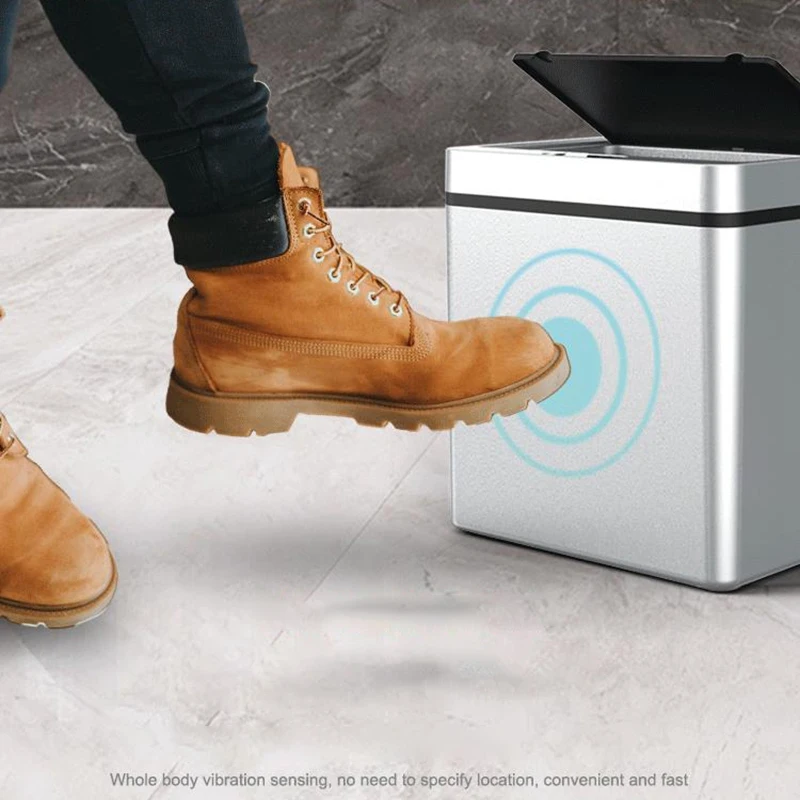 Мусорная корзина с инфракрасным датчиком движения автоматическая умная Бытовая