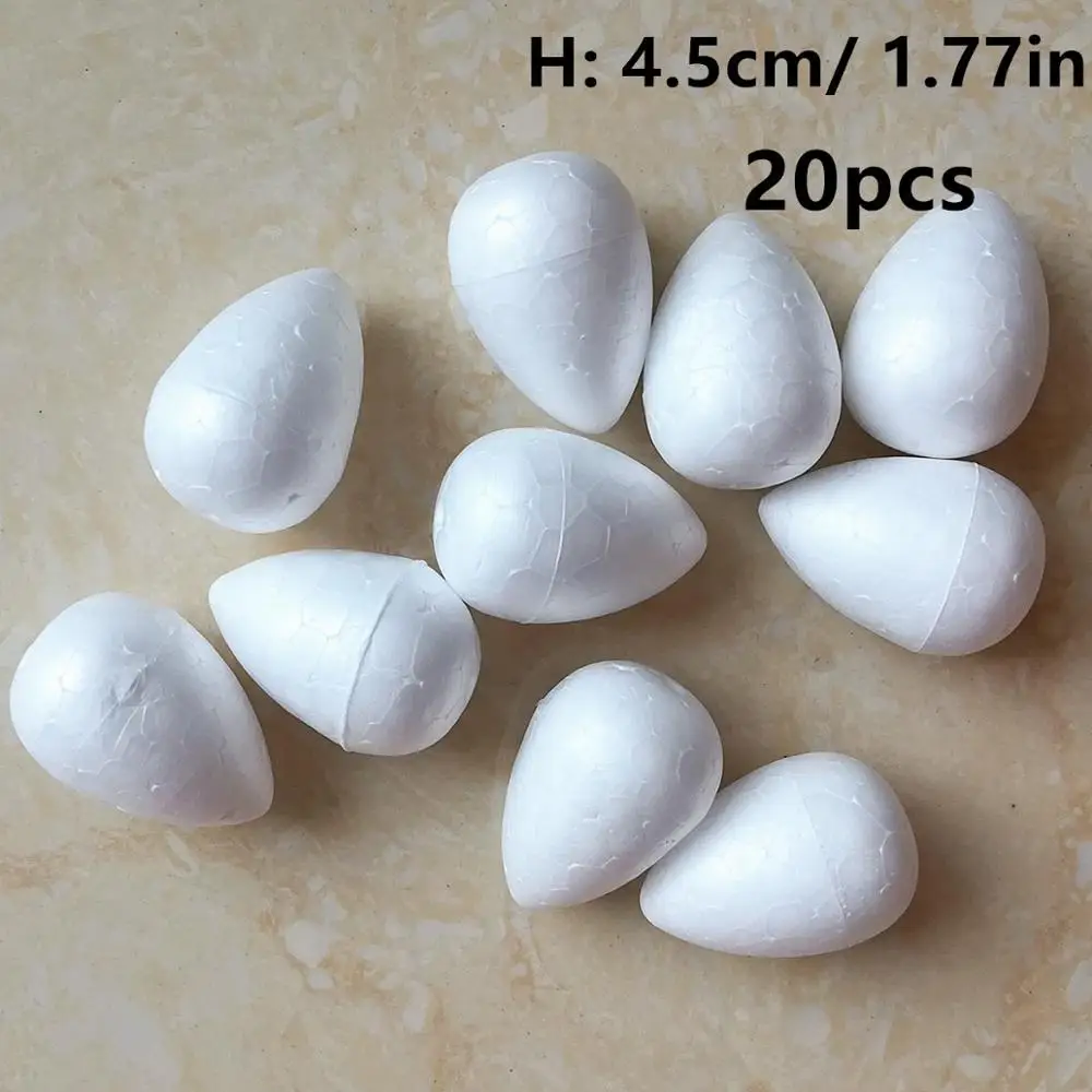 Height 4.5cm 20pcs 2/2. 5/3/4/4,5/5,5 см 10~ 80 шт. капли воды Лепка в форме пенополистирола пена своими руками и вязанные крючком сердце, сделай сам, белого цвета; ручная работа; пены бутонами роз - Цвет: Height 4.5cm 20pcs