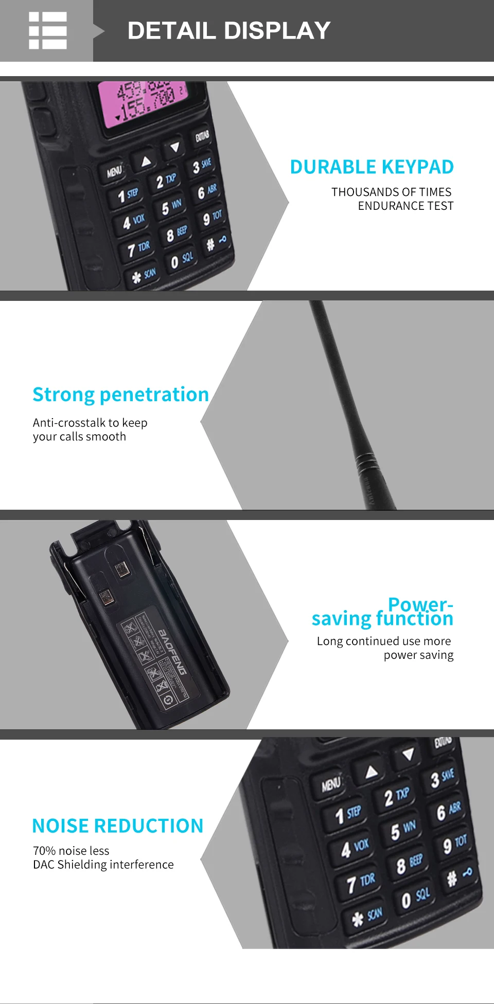 Горячая цена Baofeng UV-82 портативная рация UHF VHF 400-520MHz двухстороннее радио UV82 Двухдиапазонная Любительская радиоприемная рация HF FM приемопередатчик