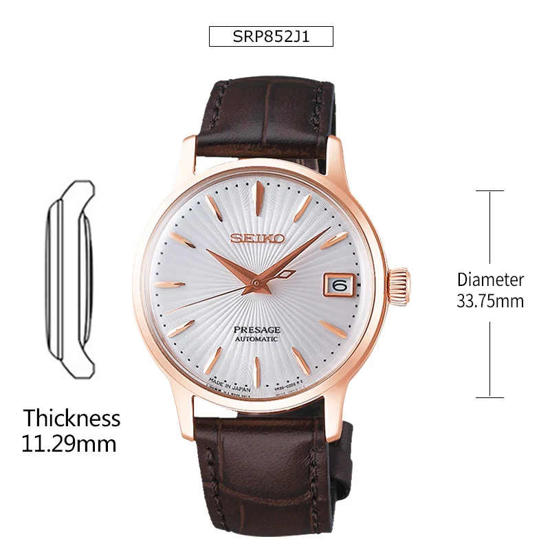 SRP852J1 SEIKO часы для женщин PRESSAGE Коктейльная серия повседневные модные водонепроницаемые женские наручные часы автоматические механические часы - Цвет: SRP852J1