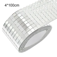 1 roll mini square mirrors mosaic home decoration tiles handmade crafts diy glass for bathroom self adhesive p1f1