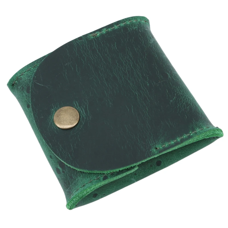 Dark green Винтажный дизайн, хорошее качество, коровья кожа, кошелек для монет, маленький мини кошелек для женщин, настоящая коровья кожа, индивидуальная Мужская и женская сумка для монет - Цвет: Dark green
