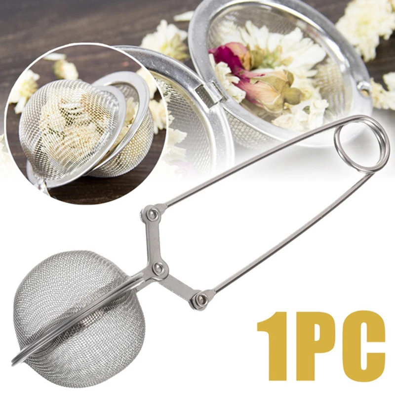 

16.5cm Stainless Steel Tea Infuser with Handle Ball Shape Mesh Tea Strainer Coffee Spice Cocoa Powder Filter Tea Accessories