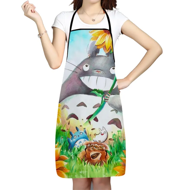 Классические аниме Фартук Кухонные фартуки Totoro для женщин и мужчин нагрудники