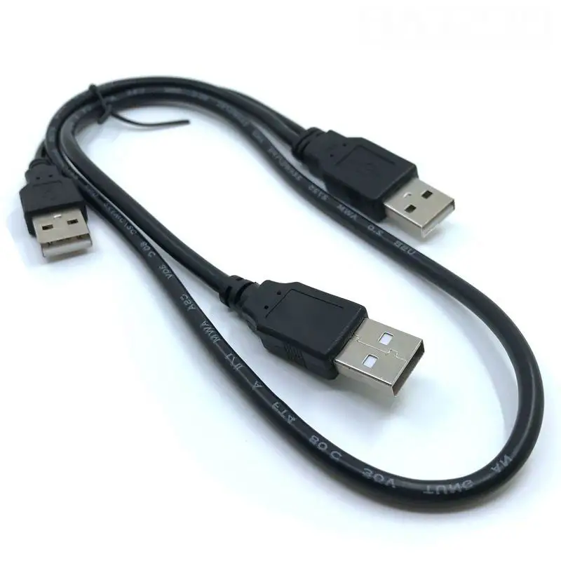 70cm 2FT USB 2.0 three A Type 3A Male HDD Data power Y Cable For Mobile Hard Disk Drive Black | Электроника