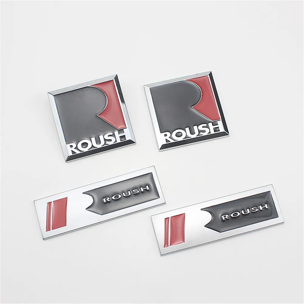 

1 шт ROUSH гоночный автомобиль Стикеры черный, красный крыло сбоку эмблема, металлическая модификация переводная картинка авто аксессуары