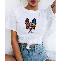 women clothes 2019 dog pattern t shirts lady fashionable tees summer short sleeve female tops harajuku oversize streetwear