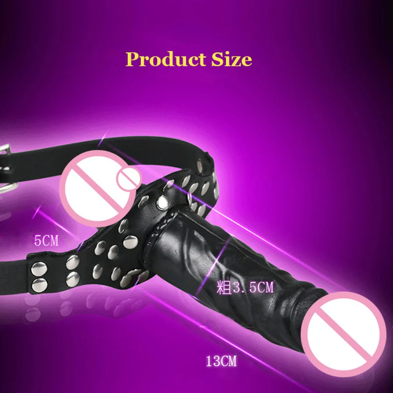 Эротический двухсторонний фаллоимитатор кляп раб страпон БДСМ Связывание