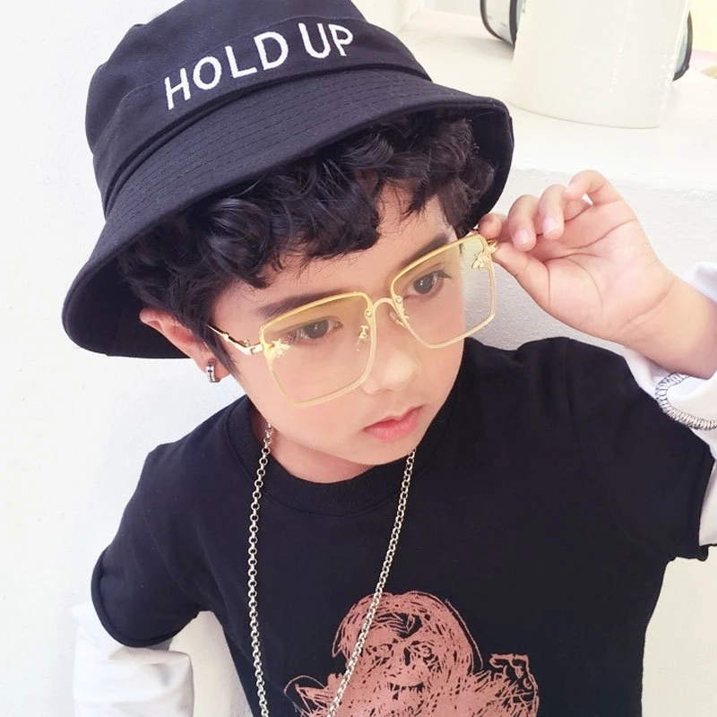 

2019 Oversize Square Kids Sunglasses Celebrity Sun Glasses Boys Girys Superstar Luxury Brand Designer Female UV400