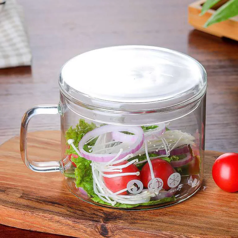 

Glass Pasta Noodles Bowl Heat Resistant Borosilicate Glass Saucepan Microwave Dishwasher Safe for Soup Pasta Baby Food S