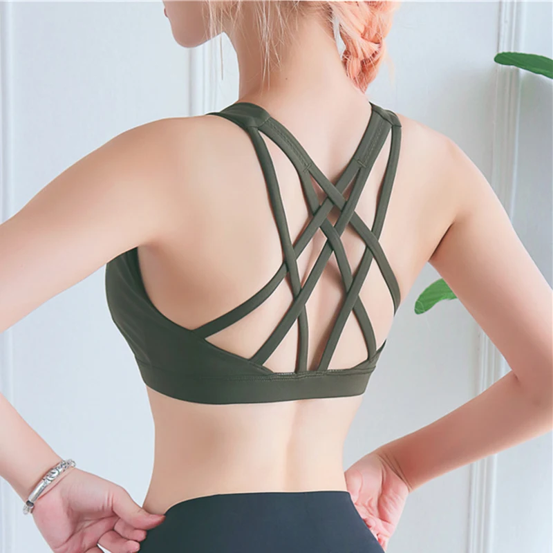 Новый дизайн женская одежда для фитнеса спортивные бюстгальтеры высокая