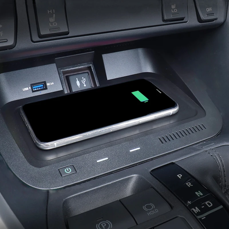 For Toyota RAV4 RAV 4 2019 2020 10W car QI wireless charger phone holder center console storage box charging plate |