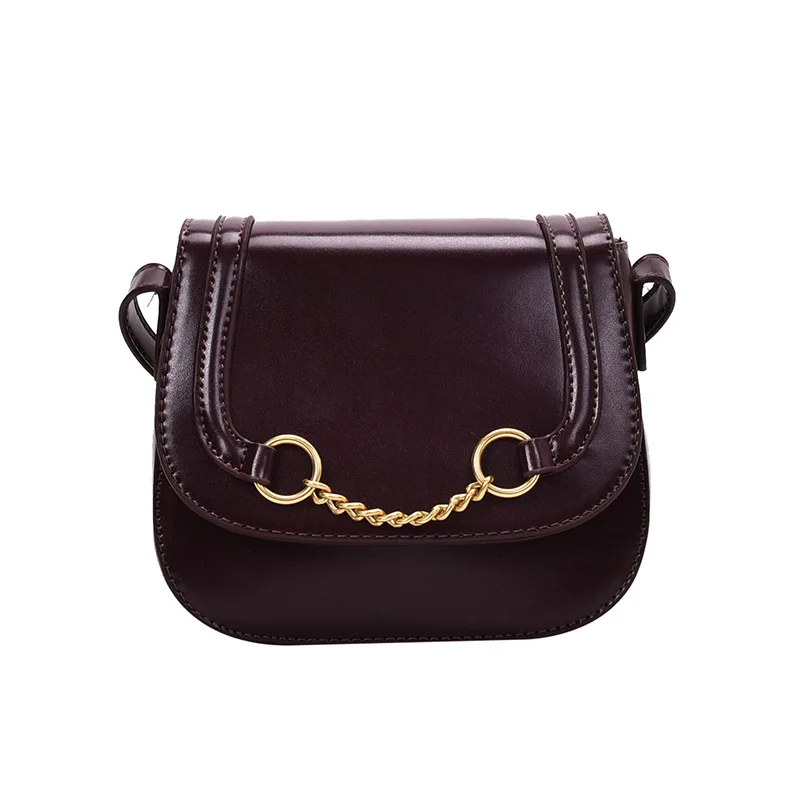 

Hong Kong-Style Retro Mini Bag Women's 2020 New Korean-Style Textured Messenger Bag Net Red Shoulder Saddle Bag